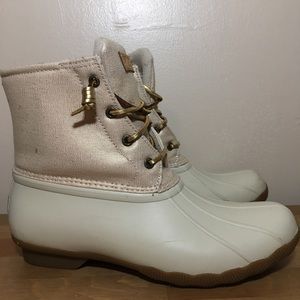 Sperry Saltwater Duck Boot; metallic